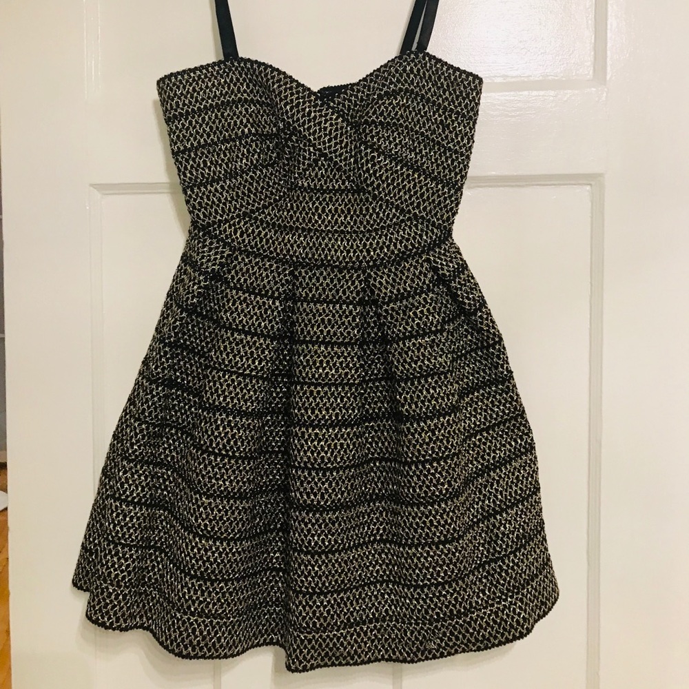 Gold and black dress